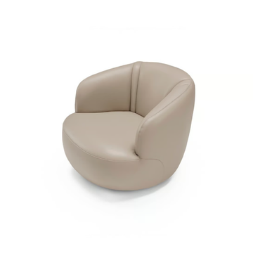 EMBER - Swivel leather armchair by Max Divani - view 3